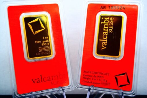 Buy 1 Oz Valcambi Suisse Gold Bars
