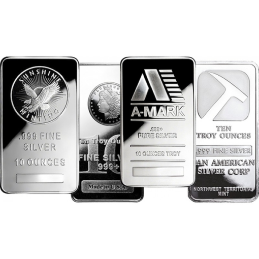 10 Oz Silver Bar Choice - Gold &Amp; Silver Traders