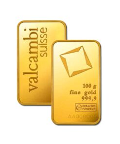100 gram Valcambi Suisse Gold Bar