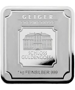 1 Kilo Geiger Edelmetalle Silver Bar (Square Series)