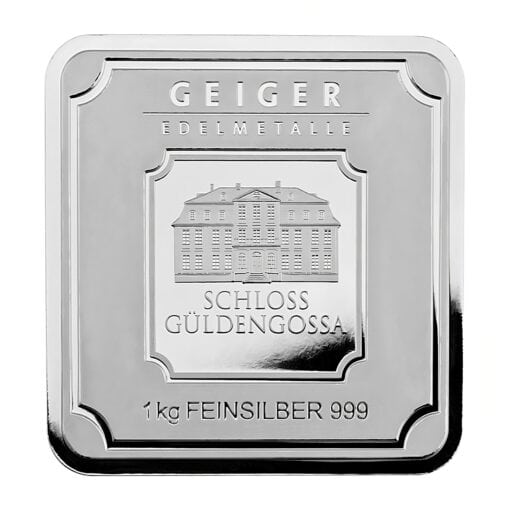 1 Kilo Geiger Edelmetalle Silver Bar (Square Series)