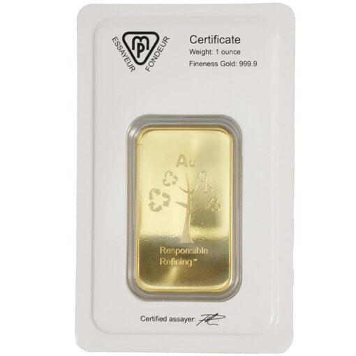 White 1 Oz Metalor Gold Bar Back Transformed - Gold &Amp; Silver Traders