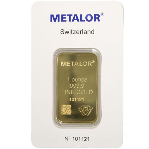 White 1 Oz Metalor Gold Bar Front Transformed - Gold &Amp; Silver Traders
