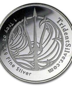 Alternative view of 1 oz Trident Silver Round