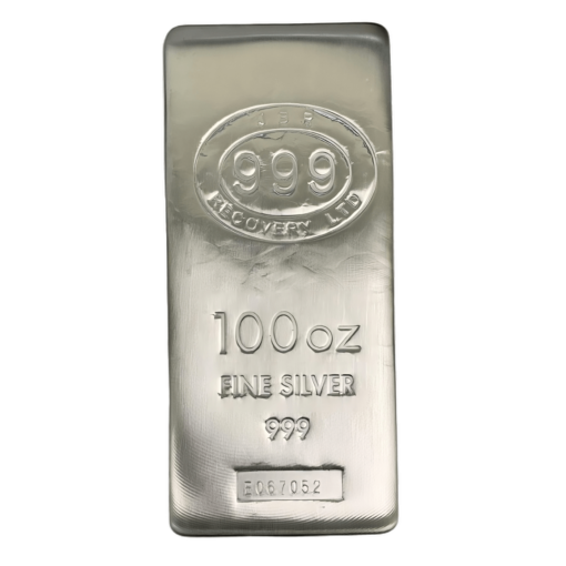White 100 Oz Jbr Recovery Silver Bar Front Removebg Preview Transformed - Gold &Amp; Silver Traders