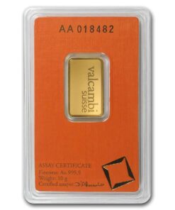 Alternative view of 10g Valcambi Gold Bar