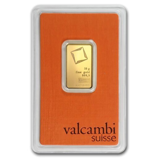 White 10G Valcambi Gold Bar Slab Front Transformed - Gold &Amp; Silver Traders