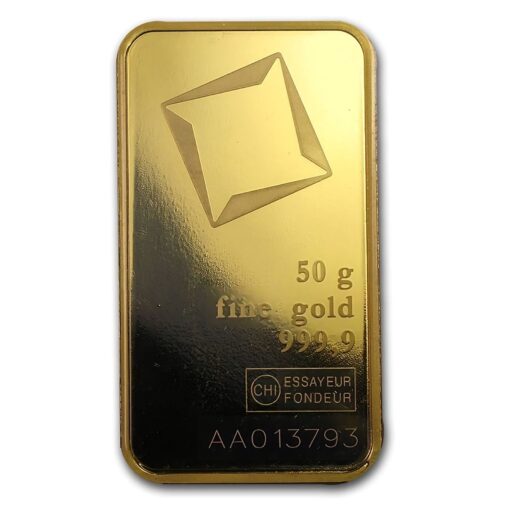White 50G Valcambi Gold Bar Front Transformed - Gold &Amp; Silver Traders