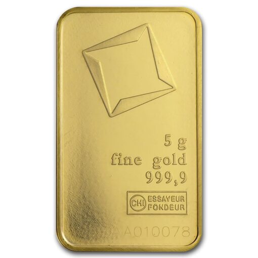 White 5G Valcambi Gold Bar Front Transformed - Gold &Amp; Silver Traders