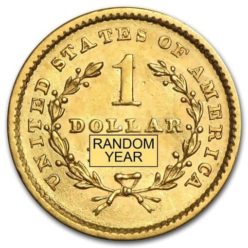 $1 Liberty Head Gold Coin Xf (Type 1) (Random Year) - Image 2