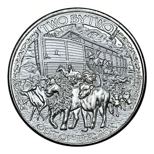 White Noah Ark Silver Round Back Transformed - Gold &Amp; Silver Traders