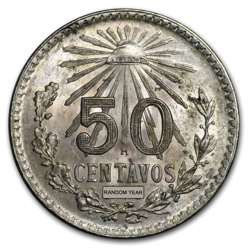 White Mexico Silver 50 Centavos Cap Ray Front Transformed - Gold &Amp; Silver Traders