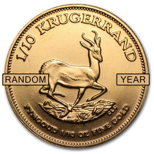 1 10Th Oz Krugerrand South African Gold Coin Front - Gold &Amp; Silver Traders