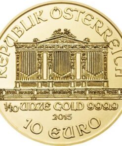 Alternative view of 1/10th oz Philharmonic Austrian Gold Coin