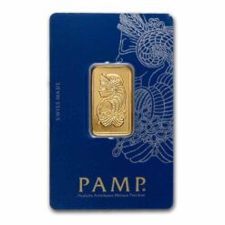 1 half oz PAMP Fortuna Gold Bar Front card - Gold & Silver Traders