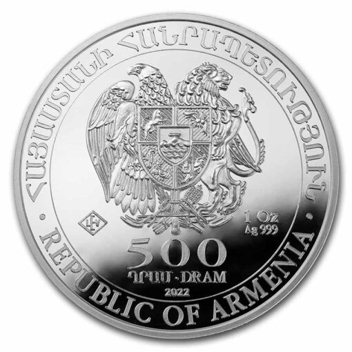 1 Oz Armenian Noahs Ark Coin Back - Gold &Amp; Silver Traders
