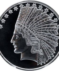 1 oz Indian Head Design Silver round
