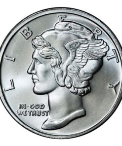 1 oz Mercury Dime Design Silver Round