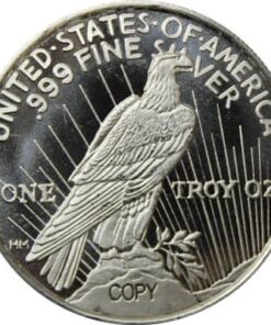 Alternative view of 1 oz Peace Dollar Design Silver Round