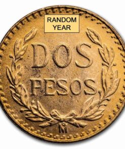 Alternative view of Mexican 2 Pesos Gold Coin (Random Year)
