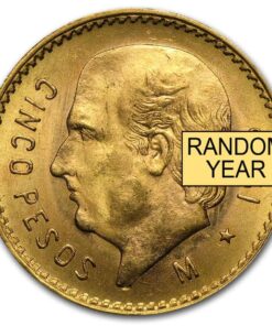 Alternative view of Mexican 5 Pesos Gold Coin (Random Year)