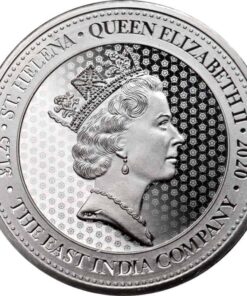 Alternative view of 1.25 oz 2020 Saint Helena Rose Crown Guinea Silver Coin