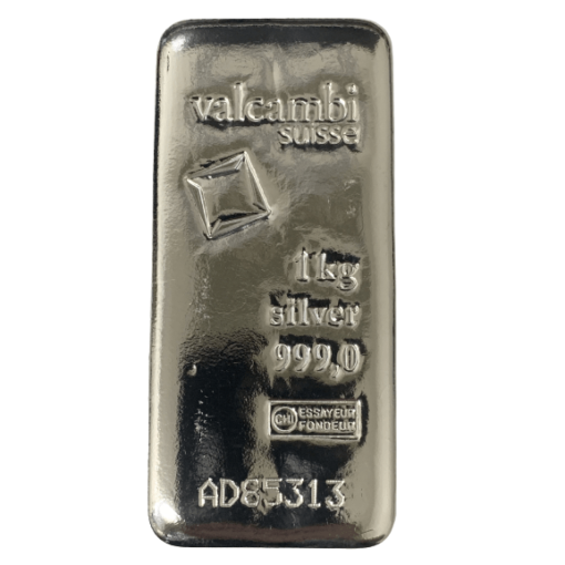 1 Kilo Valcambi Silver Bar W/ Assay