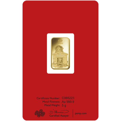 5G Pamp Suisse Lunar Calendar Series Dog Gold Bar - Image 2