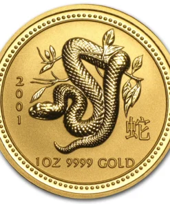 2001 1 oz Australian Gold Lunar Snake Coin (Series I)