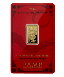 2024 5g PAMP Suisse Lunar Legend Azure Dragon Gold Bar