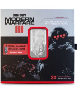 1 oz Call of Duty®: Modern Warfare® III Silver Bar (New w/ Assay and Pendant Frame)