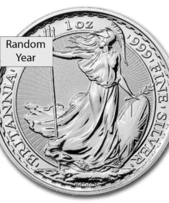 1 oz British Britannia Silver Coin (Random Year)