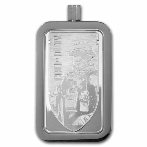 Pamp 1 Oz Silver Mwiii Call Of Duty Proof Like Bar In Bezel 283106 Slab - Gold &Amp; Silver Traders