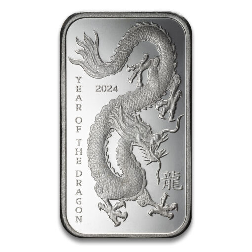 2024 1 Oz Silver Year Of The Dragon Obverse - Gold &Amp; Silver Traders