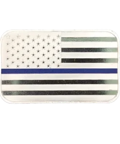 1 oz Silver Bar Blue Line