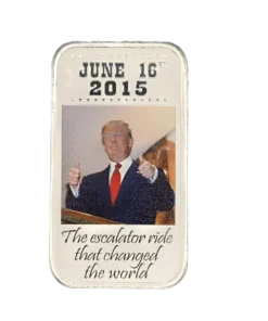1 oz Silver Bar Donald Trump "The Escalator Ride That Changed the World"