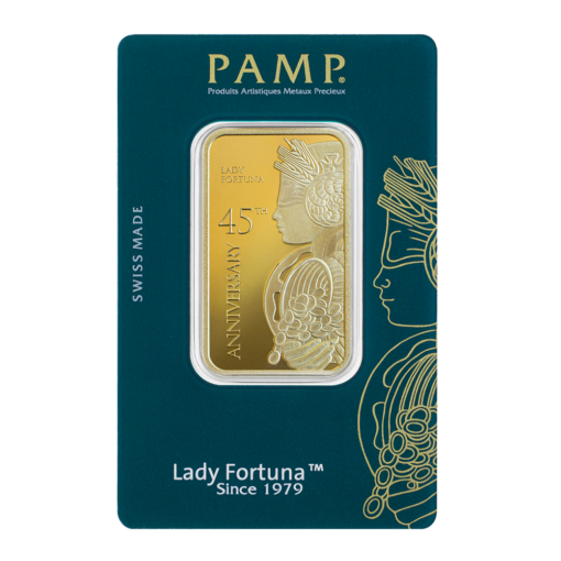 Lady Fortuna 45Th Anniversary 1Oz Au Certipamp Front - Gold &Amp; Silver Traders