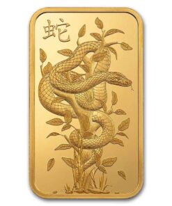 2025 1 oz PAMP Suisse Lunar Legend White Snake Gold Bar Reverse Snake out of Assay