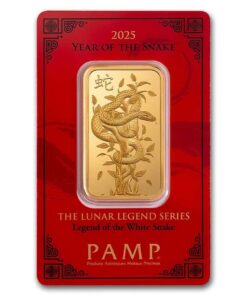 2025 1 oz PAMP Suisse Lunar Legend White Snake Gold Bar