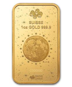 2025 1 oz PAMP Suisse Lunar Legend White Snake Gold Bar Obverse Snake in out of Assay