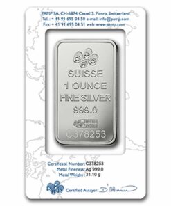 Alternative view of 1 oz PAMP Suisse Fortuna Silver Bar